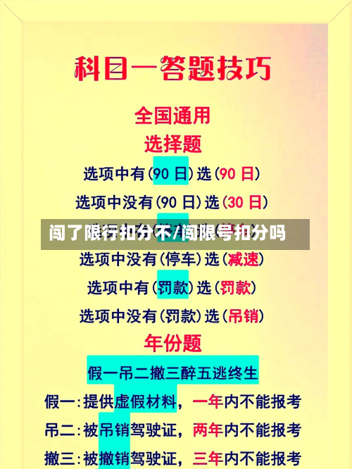 闯了限行扣分不/闯限号扣分吗-第1张图片