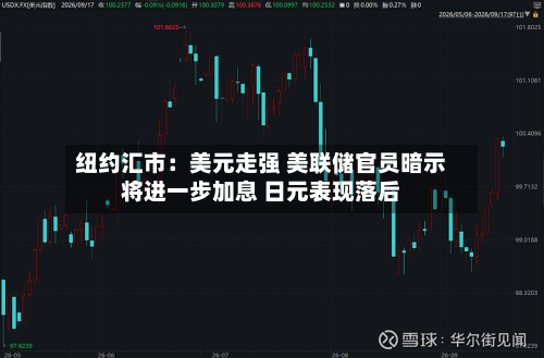 纽约汇市:美元走强 美联储官员暗示将进一步加息 日元表现落后-第2张图片
