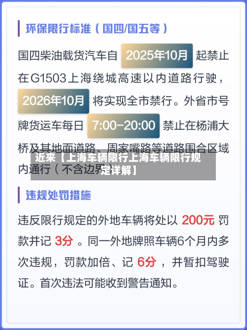 近来【上海车辆限行上海车辆限行规定详解】-第2张图片