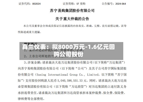真兰仪表：拟8000万元-1.6亿元回购公司股份-第2张图片