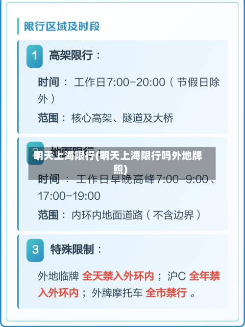 明天上海限行(明天上海限行吗外地牌照)-第1张图片
