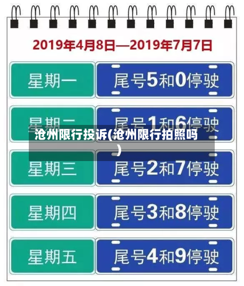 沧州限行投诉(沧州限行拍照吗)-第3张图片