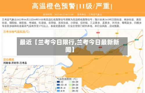 最近【兰考今日限行,兰考今日最新新闻】-第1张图片