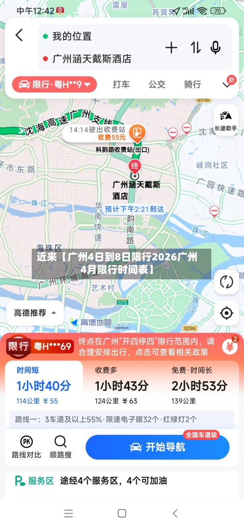 近来【广州4日到8日限行2026广州4月限行时间表】-第3张图片
